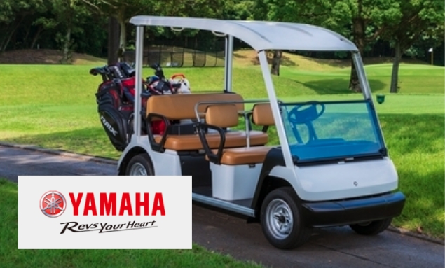 ヤマハ発動機のゴルフカー 厳しい屋外環境であるゴルフ場でも走り続ける走破性の高いゴルフカーの技術を活用し、小型化して屋内外を走行できる車両にしています