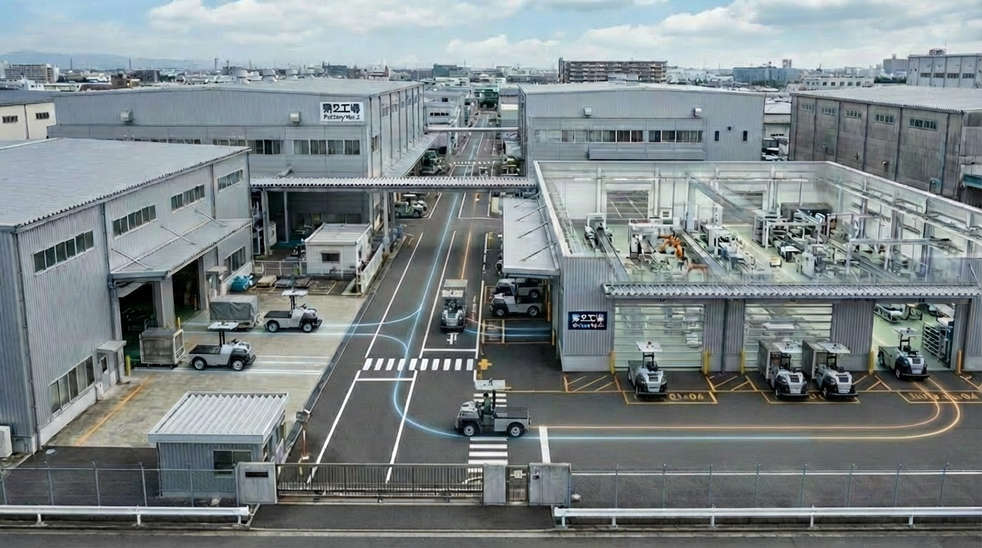 eve autoで実現する、止まらない前提の構内搬送